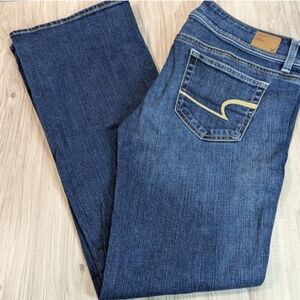 Women's American Eagle Jeans "Slim Boot Cut" Size 6 Short Y2K Low Rise